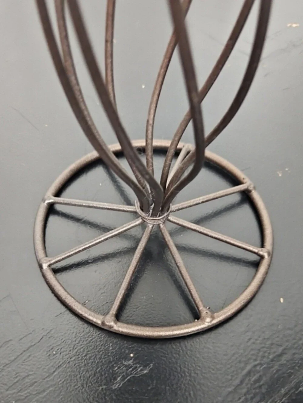 Pair of Pillar Twisted Wire Metal Candle Holders